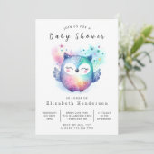 Boho Chic Owl Baby shower Kaart (Staand voorkant)