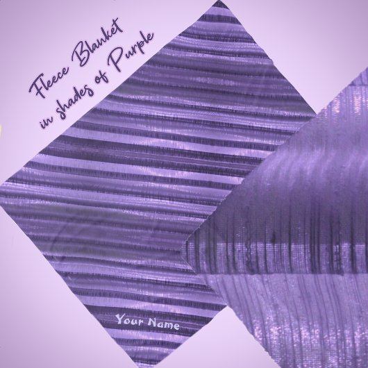 Boho Chic Paars Diagonal Shimmery Stripes Fleece Deken