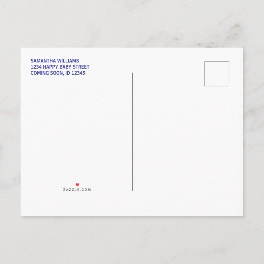 Boho Chic Paars Floral Gold Baby shower Uitnodiging Briefkaart (Achterkant)