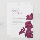 Boho Chic Paars Orchid Elegant Vrijgezellenfeest Kaart (Voorkant)