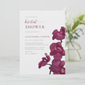 Boho Chic Paars Orchid Elegant Vrijgezellenfeest Kaart (Staand voorkant)