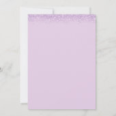 Boho Chic Paarse Bloemen Vlinder Meisje Baby showe Kaart (Achterkant)