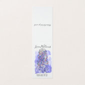 Boho Chic Paarse bruid kapsel Waterverf Bloemen Visitekaartje (Buitenkant ongevouwen)