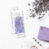 Boho Chic Paarse Bruids Hairstyle Aquarel Bloemen Mini Visitekaartje