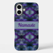 Boho Chic Paarse Grijs met Naam Case-Mate iPhone Case (Achterkant)