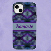 Boho Chic Paarse Grijs met Naam Case-Mate iPhone Case