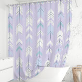 Boho Chic Paarse Pijl in Pasteltinten Douchegordijn