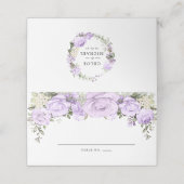 Boho Chic Paarse Roos Bloemen Plaatskaartje (Buitenkant ongevouwen)