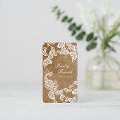 Boho Chic Paisley Elegant Bloemen Peacock Visitekaartje (Staand voorkant)