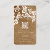 Boho Chic Paisley Elegant Bloemen Peacock Visitekaartje (Achterkant)