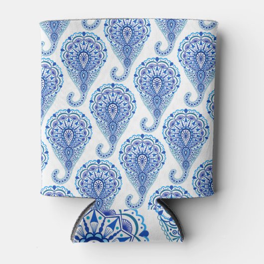 Boho Chic Paisley Naadloos Oriental Blikjeskoeler (Voorkant)