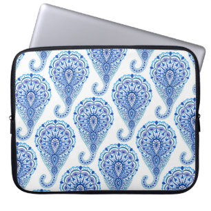 Boho Chic Paisley Naadloos Oriental Laptop Sleeve
