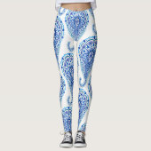 Boho Chic Paisley Naadloos Oriental Leggings (Voorkant)