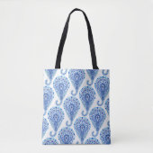 Boho Chic Paisley Naadloos Oriental Tote Bag (Voorkant)