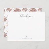 Boho Chic Palm Leaf Bedankt Notitiekaartje (Voorkant / Achterkant)
