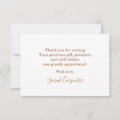 Boho Chic Pampas Gras gedroogde palmen dank u Notitiekaartje (Achterkant)