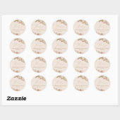 Boho Chic Pampas Grass Baby shower Dank u Ronde Sticker (Vel)