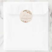 Boho Chic Pampas Grass Baby shower Dank u Ronde Sticker (Tas)