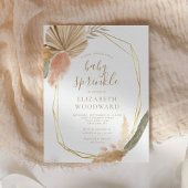 Boho Chic Pampas Grass Baby Sprinkle Uitnodiging