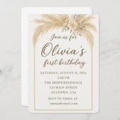 Boho Chic/Pampas Grass Kaart (Voorkant / Achterkant)