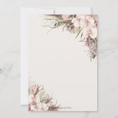 Boho Chic Pampas Grass Orchid Floral Vrijgezellenf Kaart (Achterkant)