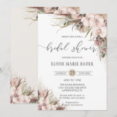 Boho Chic Pampas Grass Orchid Floral Vrijgezellenf Kaart (Voorkant / Achterkant)