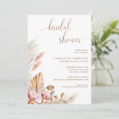 Boho Chic Pampas Grass | VRIJGEZELLENFEEST Kaart (Staand voorkant)