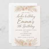 Boho Chic/Pampasgras Kaart (Voorkant / Achterkant)