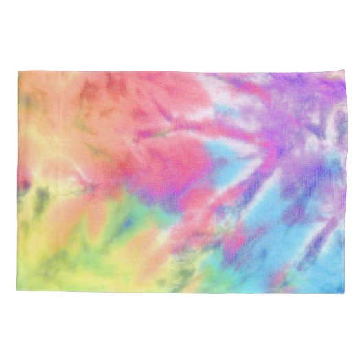 Boho Chic  Pastel Rainbow Fun Batik Tie Dye Kussensloop (Achterkant)