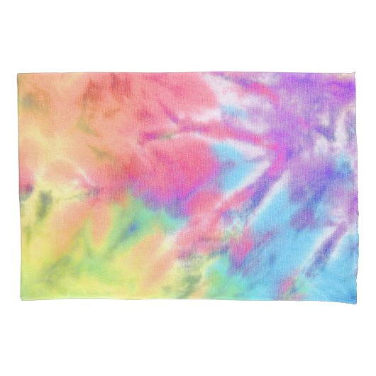 Boho Chic Pastel Rainbow Fun Batik Tie Dye Kussensloop (Voorkant)