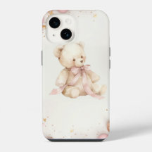 Boho Chic Pastel Roze en Bruine Teddydbeer