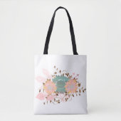 Boho Chic Pastel Sunflower Vine Tote Bag (Voorkant)