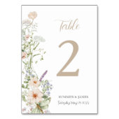 Boho Chic Pastel Wilde Bloem Tuin Bruiloft Kaart (Achterkant)