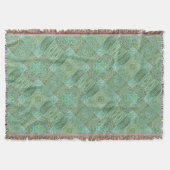 Boho Chic Patchwork Aquamarine Deken (Voorkant)