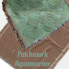 Boho Chic Patchwork Aquamarine Deken