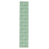 Boho Chic Patchwork of Seafoam and Ocean Green Medium Tafelloper (Voorkant)