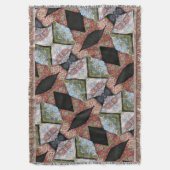 Boho Chic Patchwork Patroon Aardse Multi Kleur Deken (Voorkant Verticaal)