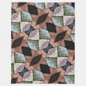 Boho Chic Patchwork Pattern Multi Color Fleece Deken (Voorkant)