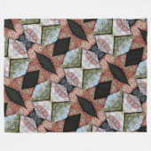 Boho Chic Patchwork Pattern Multi Color Fleece Deken (Voorkant (Horizontaal))