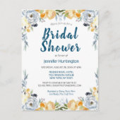 Boho Chic Peach Floral Vrijgezellenfeest Briefkaart (Voorkant)