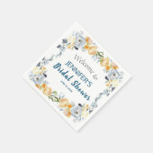 Boho Chic Peach Floral Vrijgezellenfeest Servet (Hoek)