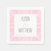 Boho-chic Personalized Wedding Paper Napkins 1 Servetten (Voorkant)