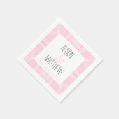 Boho-chic Personalized Wedding Paper Napkins 1 Servetten (Hoek)