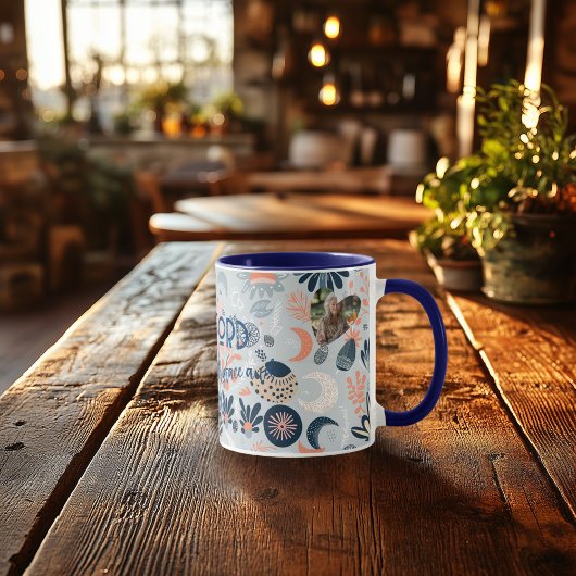 Boho Chic Persoonlijke Mok met Hemelse Bloemen