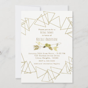 Boho Chic Pijlen & Gouden Geometrische Driehoeken  Kaart