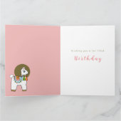 Boho chic pinata llama BIrthday Card Kaart (Binnen)