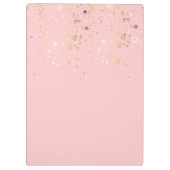 Boho Chic Pink & Ivory Greenery Floral Business Klembord (Achterkant)