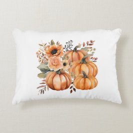 Boho Chic Pompoen en Bloempatronen Thanksgiving Accent Kussen