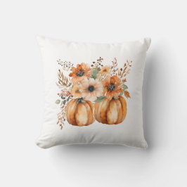 Boho Chic Pompoen en Bloempatronen Thanksgiving Kussen