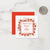 Boho Chic Poppy Flowers Weddenschap Notitiekaartje (Voorkant / Achterkant in situ)